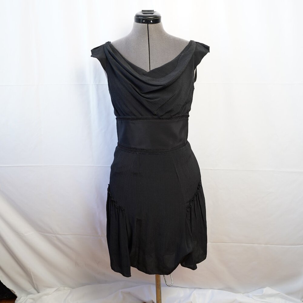 Zac Posen Black Silk Cocktail Dress. SIze 6